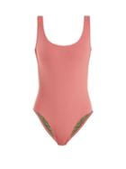 Matchesfashion.com Bower - Ideal Square Neck Swimsuit - Womens - Pink