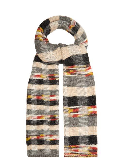 Matchesfashion.com Missoni - Checked Wool Blend Scarf - Womens - Multi