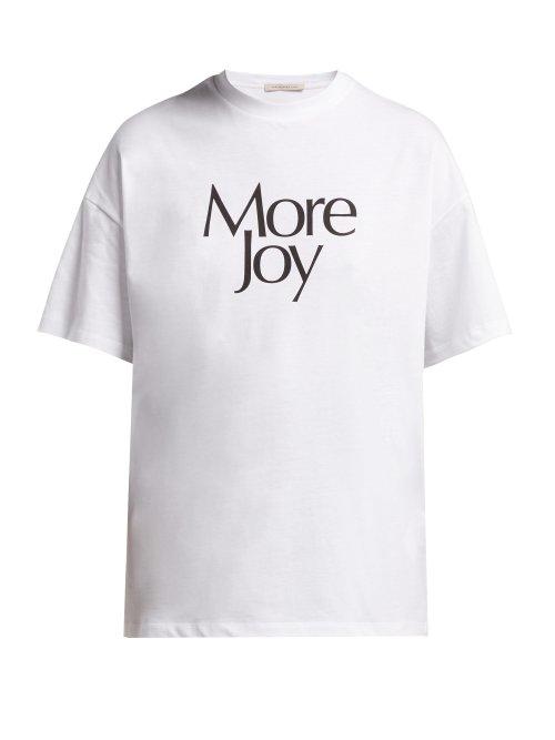 Matchesfashion.com Christopher Kane - More Joy Printed Cotton T Shirt - Womens - White