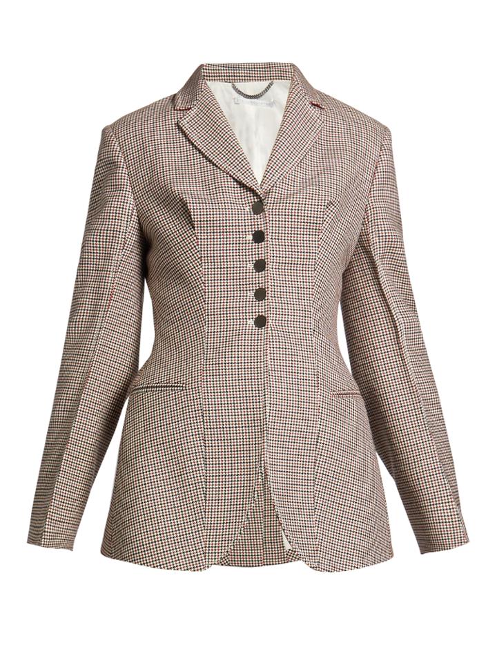 Stella Mccartney Gael Notch-lapel Hound's-tooth Checked Jacket