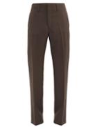 Matchesfashion.com Lemaire - Twill Straight-leg Trousers - Mens - Brown