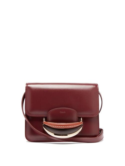 Chlo - Kattie Small Leather Shoulder Bag - Womens - Burgundy