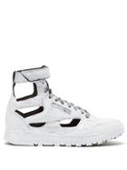 Ladies Shoes Maison Margiela - Tabi Classic Split-toe Leather High-top Trainers - Womens - Black White