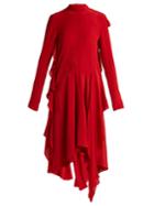 Petar Petrov Dana Asymmetric Ruffled Silk Dress