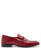 Matchesfashion.com Gucci - Quentin Leather Loafers - Mens - Red