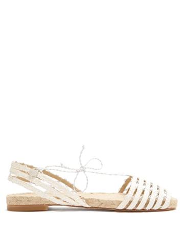 Matchesfashion.com Ball Pags - Calada Hemp Slingback Espadrilles - Womens - White
