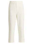 Matchesfashion.com Tibi - Taylor Cropped Trousers - Womens - Ivory