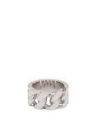 Matchesfashion.com Alexander Mcqueen - Identity Chain Ring - Mens - Silver