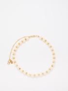 Valentino Garavani - Rockstud Faux-pearl Choker Necklace - Mens - Brass