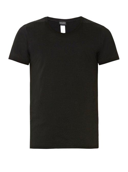 Matchesfashion.com Hanro - Crew Neck Stretch Cotton Jersey T Shirt - Mens - Black