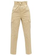 Matchesfashion.com Frame - Safari Belted Cotton-blend Twill Cargo Trousers - Womens - Beige