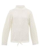 Matchesfashion.com See By Chlo - Roll Neck Lace Knit Top - Womens - White