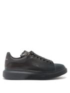 Matchesfashion.com Alexander Mcqueen - Raised-sole Leather Trainers - Mens - Grey