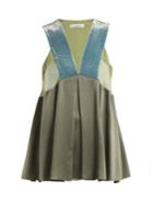 Valentino V-neck Colour-block Satin Top