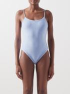 Jade Swim - Trophy Scoop-neck Swimsuit - Womens - Light Blue