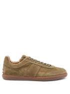 Matchesfashion.com Tod's - Logo-debossed Suede Trainers - Mens - Khaki
