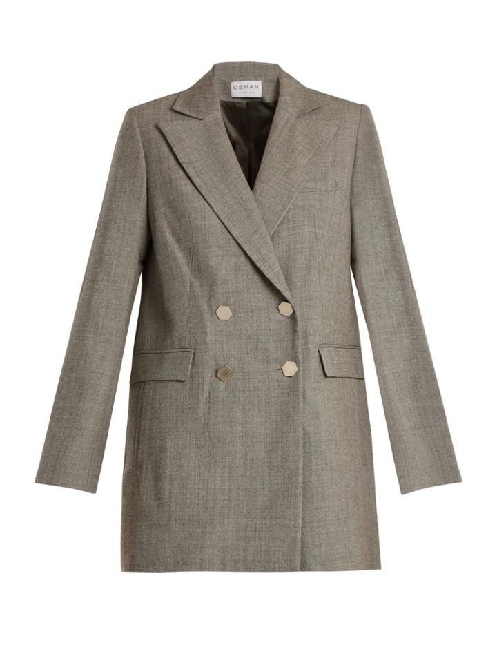 Osman Adelaide Double-breasted Wool Jacket