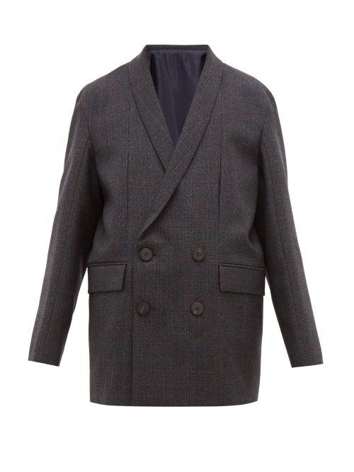Matchesfashion.com Wooyoungmi - Wool Tie Back Double Breasted Jacket - Mens - Navy