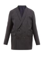 Matchesfashion.com Wooyoungmi - Wool Tie Back Double Breasted Jacket - Mens - Navy