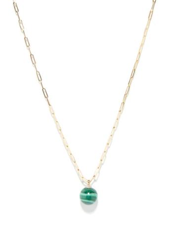 Mateo - Gum Ball Diamonds, Malachite & 14kt Gold Necklace - Womens - Green Gold