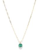 Mateo - Gum Ball Diamonds, Malachite & 14kt Gold Necklace - Womens - Green Gold
