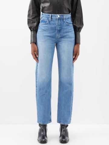 Frame - Le High And Tight Straight-leg Jeans - Womens - Light Denim