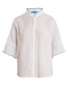 Matchesfashion.com M.i.h Jeans - Anita Ruffle Trimmed Cotton Shirt - Womens - White