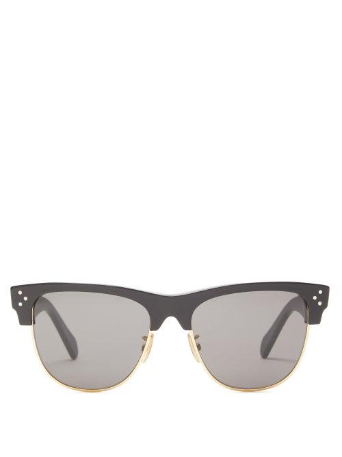 Matchesfashion.com Celine Eyewear - D Frame Acetate And Metal Sunglasses - Mens - Black