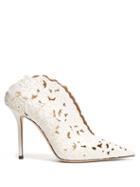 Matchesfashion.com Jimmy Choo - Loris 100 Floral Embroidered Satin Mules - Womens - White