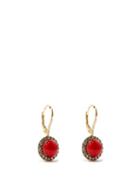 Rosa De La Cruz - Diamond, Vintage-coral & 18kt Gold Earrings - Womens - Yellow Gold