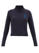 Matchesfashion.com The Elder Statesman - Highland Cropped Cashmere Sweater - Womens - Blue