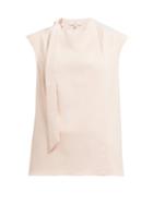 Matchesfashion.com Tibi - Chalky Drape Tie Crepe Top - Womens - Light Pink