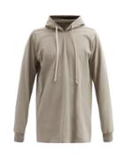 Matchesfashion.com Rick Owens - Longline Hooded Cotton-jersey Sweatshirt - Mens - Beige