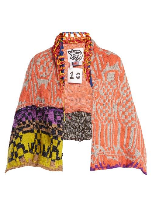 Matchesfashion.com Matty Bovan - Patchwork Knitted Scarf - Womens - Multi