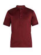 Giorgio Armani Piqu-collar Cotton-jersey Polo Shirt