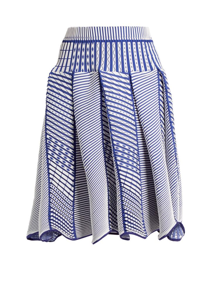 Issey Miyake Tribal-print Pleated Skirt