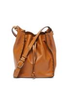 Isabel Marant - Drawstring Leather Bucket Bag - Womens - Tan