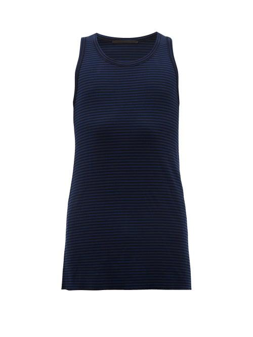 Matchesfashion.com Haider Ackermann - Striped Wool Tank Top - Mens - Black Blue