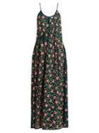 Ashish Floral-embellished Side-slit Silk-georgette Dress