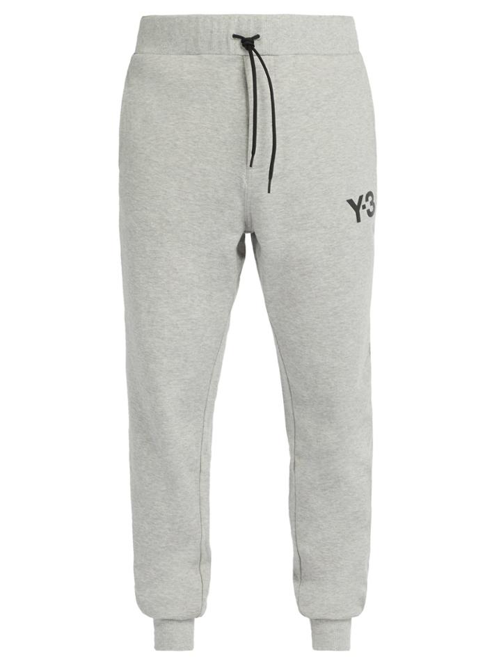 Y-3 Logo-print Cotton-jersey Track Pants
