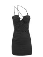 Nensi Dojaka - Gathered Silk-blend Crepe Corset Dress - Womens - Black