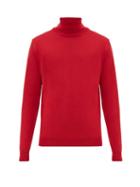 Matchesfashion.com Ditions M.r - Thadee Merino Wool Roll Neck Sweater - Mens - Ruby