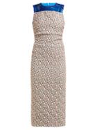 Matchesfashion.com No. 21 - Metallic Cloqu Pencil Dress - Womens - Beige Multi