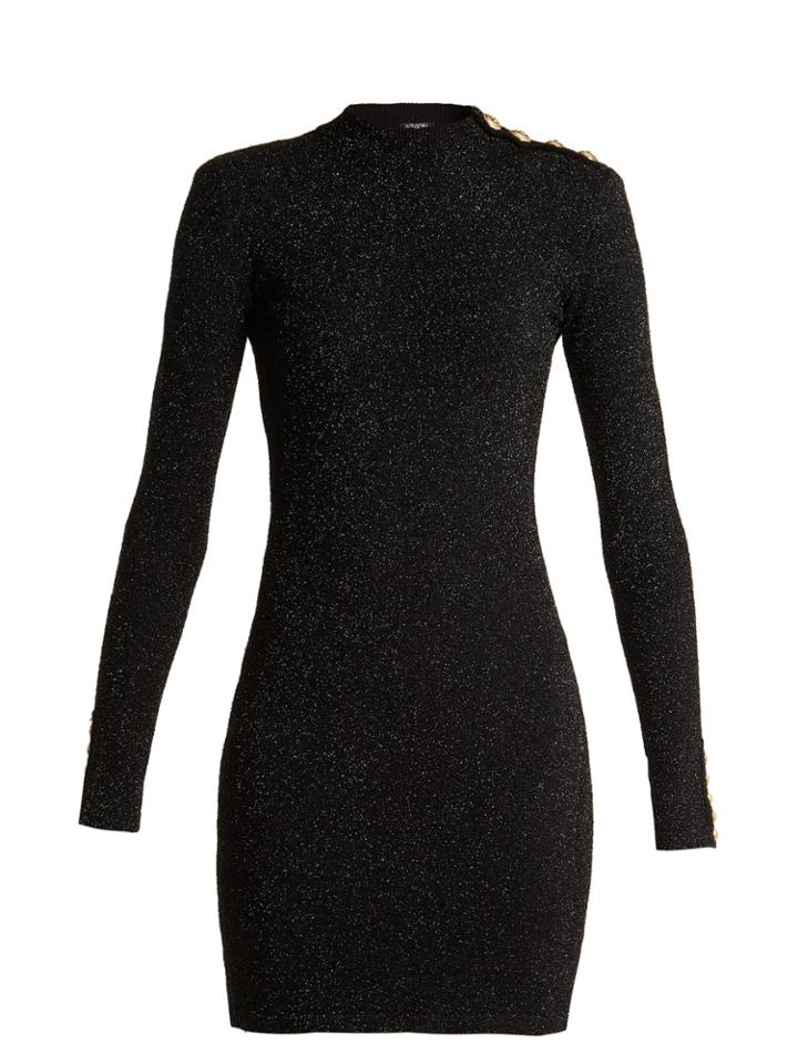 Balmain Button-detail Body-con Dress