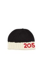 Matchesfashion.com Calvin Klein 205w39nyc - Logo Appliqu Wool Beanie Hat - Mens - Black Multi