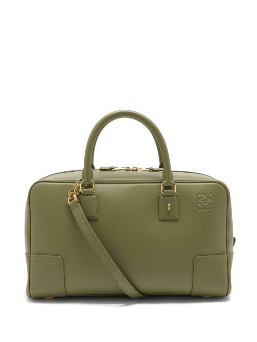 Loewe - Amazona 28 Leather Handbag - Womens - Green