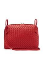 Matchesfashion.com Bottega Veneta - Nodini Intrecciato Cross Body Bag - Womens - Red