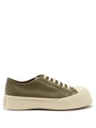 Mens Shoes Marni - Pablo Chunky-sole Leather Trainers - Mens - Olive Green