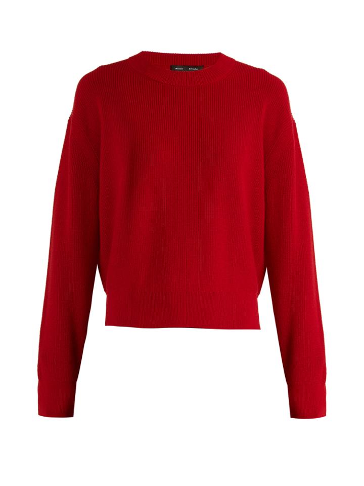 Proenza Schouler Zip-detail Wool And Cashmere-blend Knit Sweater