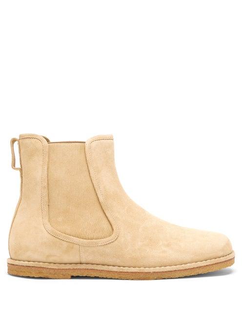 Matchesfashion.com Loewe - Suede Chelsea Boots - Mens - Gold